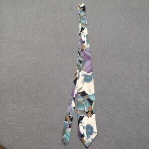 Oaktree Silk Necktie Floral Pattern Classic Mens Dress Tie